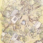 4 – Thlolego – Illustrazione del Villaggio esistente nel 2004