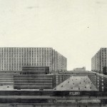 Figura 105 – Ludwig Hilberseimer, Città Verticale per Berlino, 1926-27 pubblicato 1927)